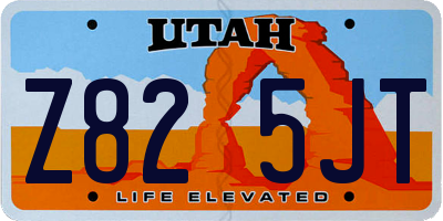 UT license plate Z825JT