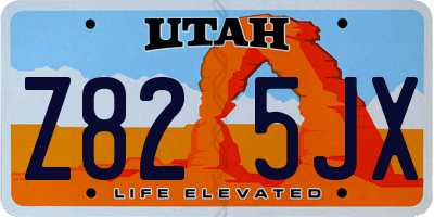 UT license plate Z825JX