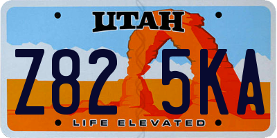 UT license plate Z825KA