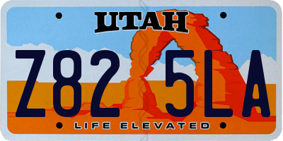 UT license plate Z825LA