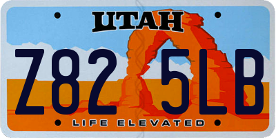 UT license plate Z825LB