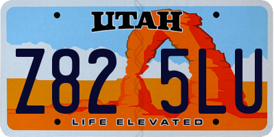 UT license plate Z825LU