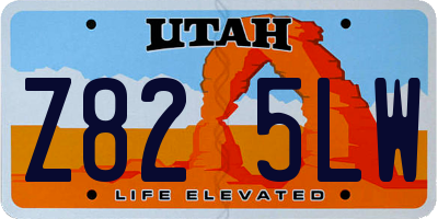 UT license plate Z825LW