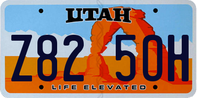 UT license plate Z825OH