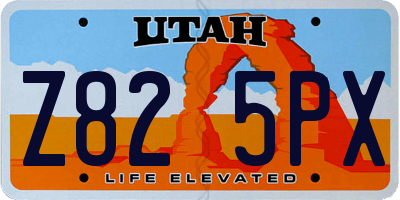 UT license plate Z825PX