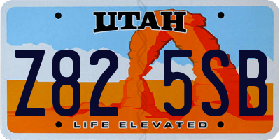 UT license plate Z825SB