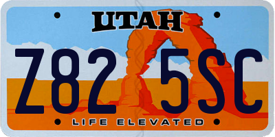 UT license plate Z825SC
