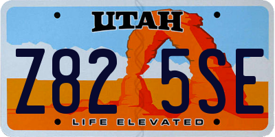 UT license plate Z825SE