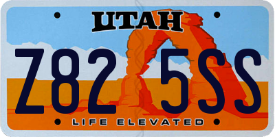 UT license plate Z825SS