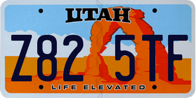 UT license plate Z825TF