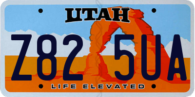 UT license plate Z825UA