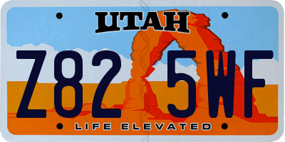 UT license plate Z825WF