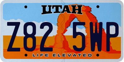 UT license plate Z825WP