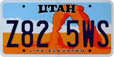 UT license plate Z825WS