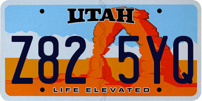 UT license plate Z825YQ