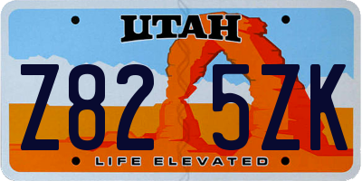 UT license plate Z825ZK