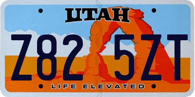 UT license plate Z825ZT