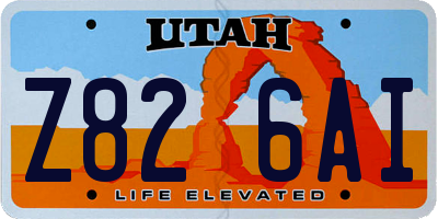 UT license plate Z826AI