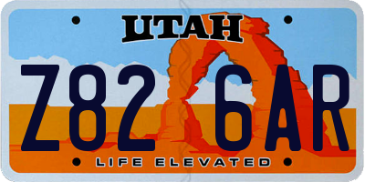 UT license plate Z826AR