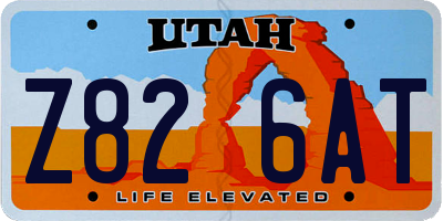 UT license plate Z826AT