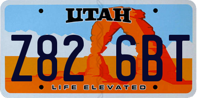 UT license plate Z826BT
