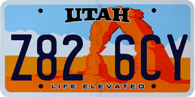 UT license plate Z826CY