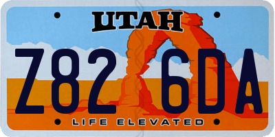 UT license plate Z826DA