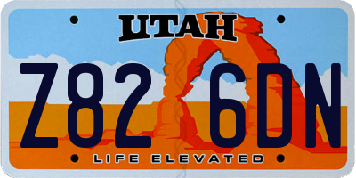 UT license plate Z826DN