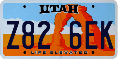 UT license plate Z826EK