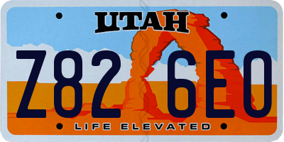 UT license plate Z826EO