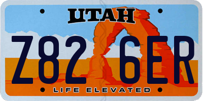 UT license plate Z826ER
