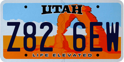 UT license plate Z826EW