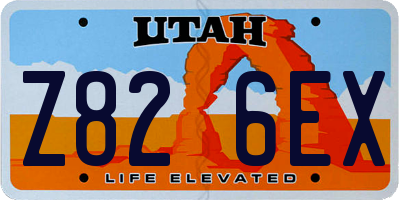 UT license plate Z826EX