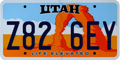 UT license plate Z826EY