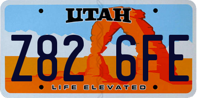 UT license plate Z826FE