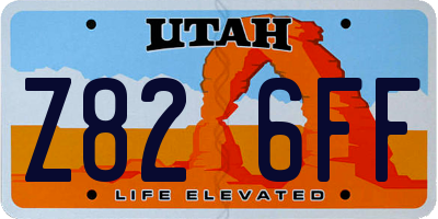 UT license plate Z826FF