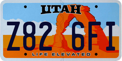 UT license plate Z826FI