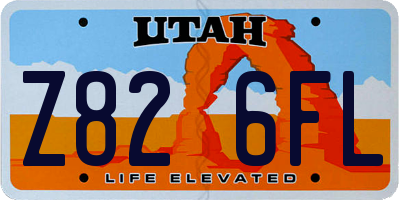 UT license plate Z826FL