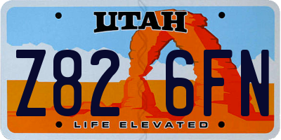 UT license plate Z826FN