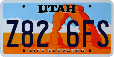 UT license plate Z826FS