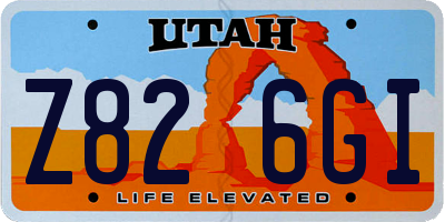 UT license plate Z826GI