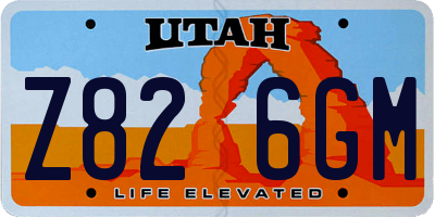 UT license plate Z826GM