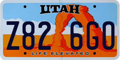 UT license plate Z826GO
