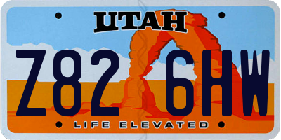 UT license plate Z826HW