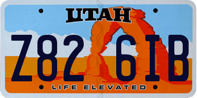 UT license plate Z826IB