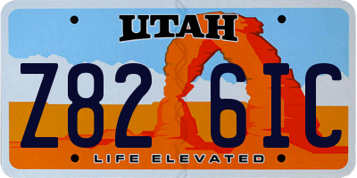 UT license plate Z826IC