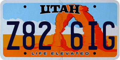 UT license plate Z826IG