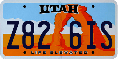 UT license plate Z826IS