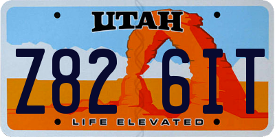 UT license plate Z826IT