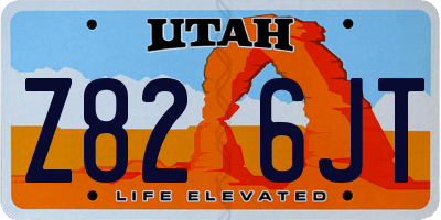 UT license plate Z826JT